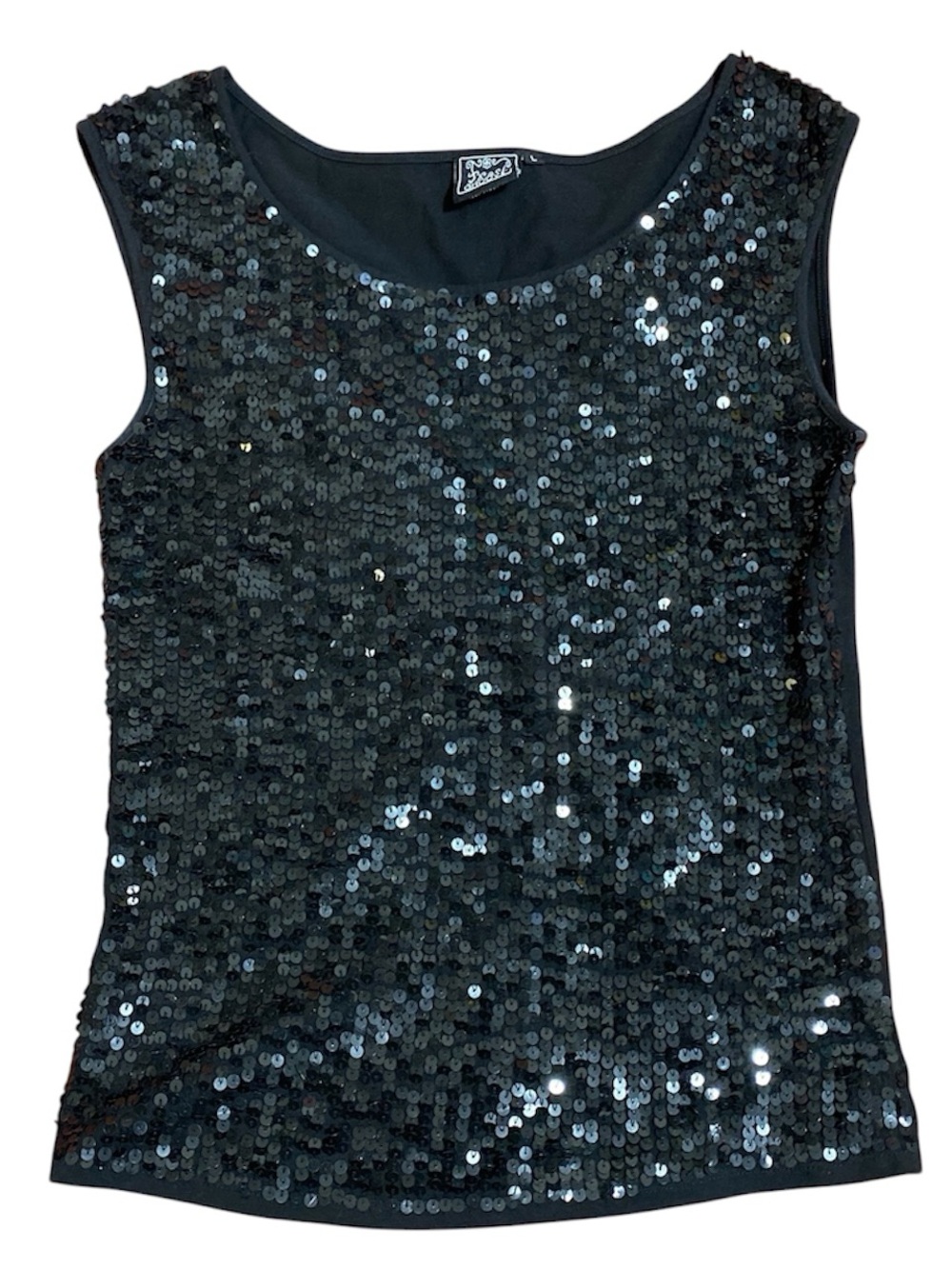 Fresh Groove Black Sequin Tank Top